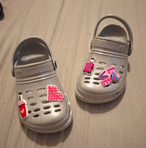 Crocs girls silver - crocs, glitter