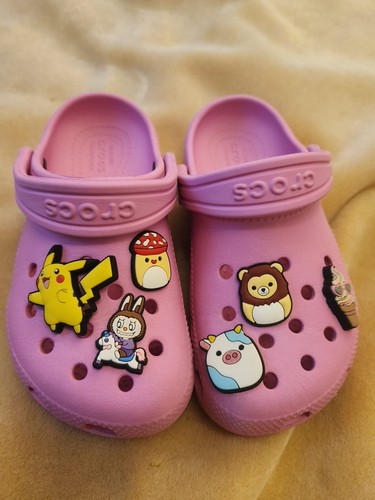 Crocs girls pink sliders - girls,