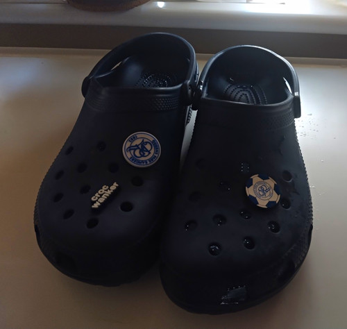 Crocs that say croc - that,